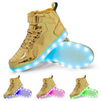 Zapatillas de tenis con luces LED para niños, zapatos de alta calidad con cargador USB, zapatillas luminosas de moda para niños - details 21