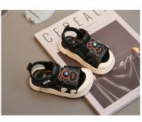 Sandalias con tapa para los dedos de los pies para niños, zapatos de suela suave de astronauta de dibujos animados, zapatos para caminar para bebés, zapatos de playa casuales de gancho y bucle para vacaciones de verano - details 6