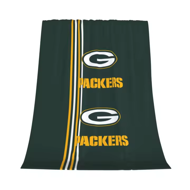 Manta de franela para cama y sofá, decoración de habitación, Green Bay - 1