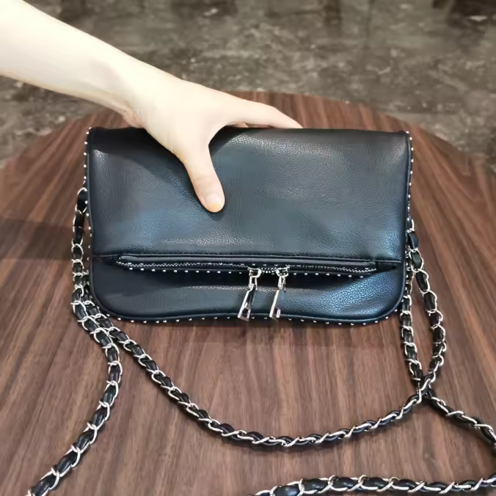 Bolsos cruzados con cadena de moda para Mujer, Bolsos de Mujer Carter para Mujer, bandolera de hombro plegable - 1