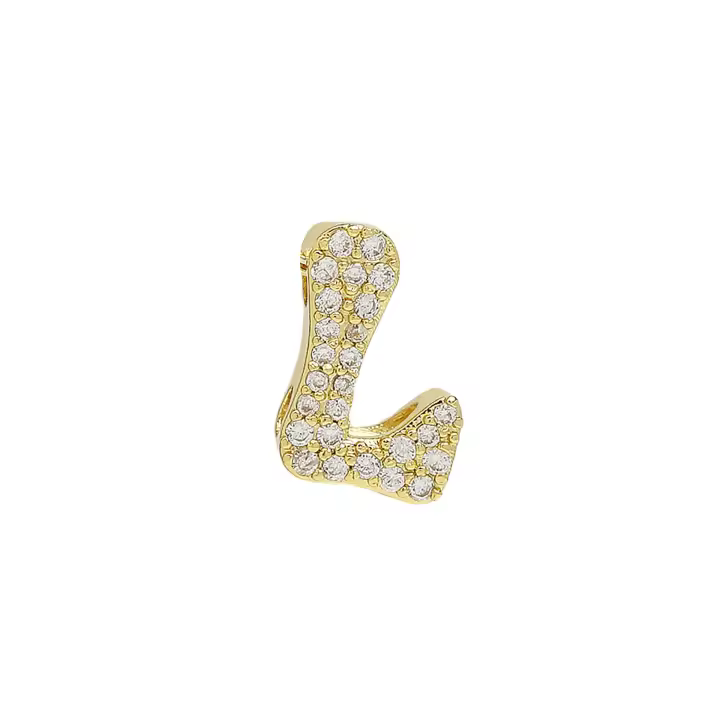 Pulseras personalizadas con 26 letras en inglés, pulseras con nombre de circonita de cristal, pulseras con letras deslizantes DIY, joyería de cumpleaños - 1