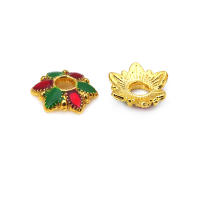 Tapetes de Flores de Brasso Dorado 18K 30PCS Accesorios de Joyería DIY de Alta Calidad - details 3
