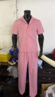 Ohsisa 2025 camisa de verano pantalones casuales conjunto de dos piezas gran oferta nuevo traje de moda delgado de Color sólido para hombres - details 6