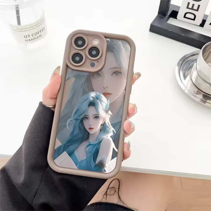 Jinx-funda de silicona suave para teléfono iPhone 16, iPhone 15, 12, 14, 13, 11, PROMAX PLUS, XR, XS MAX, funda protectora creativa que absorbe los golpes - 1