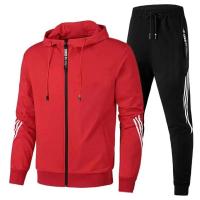 Conjunto Deportivo de Invierno Chaqueta con Cremallera y Pantalones de Sudor para Hombres - details 2