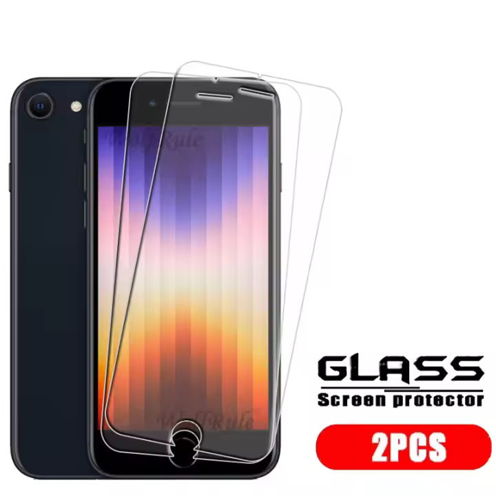 Protector de Pantalla de Vidrio Transparente para iPhone SE 2022 1/2/3/4Pcs - 1