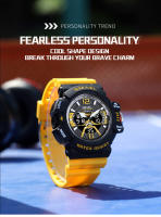 Relojes deportivos digitales LED de estilo informal, reloj electrónico de moda, de cuarzo multifunción, resistente al agua hasta 50M - details 0