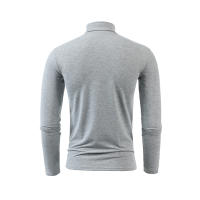 Camiseta de manga larga con cuello medio alto para hombre, Jersey informal de Color sólido, ropa interior - details 31