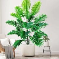 Palmera de Plástico Verde Planta Falsa Tropical para Decoración de Jardín Doméstico - details 3
