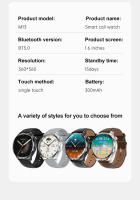 Reloj inteligente AMOLED para hombre y mujer,1.53 inch AMOLED Full circle touch screen  pulsera deportiva con llamadas bluetooth, NFC, brújula, seguimiento GPS, control del azúcar en la sangre,Professional Waterproof,compatible con Apple y Samsung 2024 - details 26