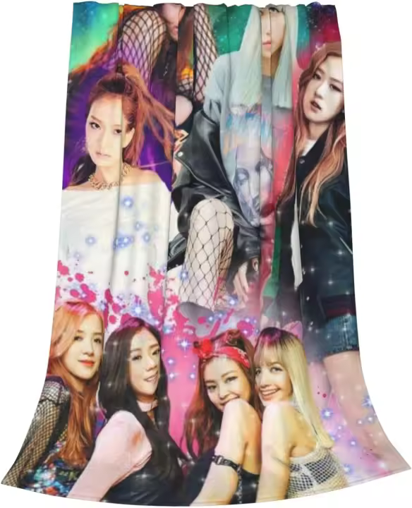 Manta de felpa de franela suave Kpop, cómoda y ligera para viajar, acampar, sala de estar, sofá y dormitorio - 1