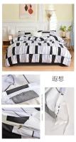 Juego de ropa de cama en blanco y negro, edredón individual con funda de almohada para cama doble, sabanas, cama matrimonial, Queen/King - details 23