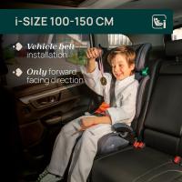 Coche para Niños 3-12 Años (100-150 cm), Peso 15-36 kg, Grupo 2/3, Fácil Instalación con Sistema Isofix, Reclinable, Ajustable en Altura, Reposabrazos Acolchados, Negro - details 1