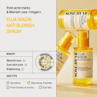 SOME BY MI Yuja Niacin Anti Blemish Serum - 1.69Oz, 50ml - 10% niacinamida y vitamina C Suero corrector de manchas oscuras para iluminar la cara - Cuidado de la pigmentación de la piel para una piel de cristal brillante - Cuidado de la piel coreano - details 2
