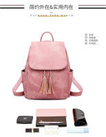 Mochila para mujer color caramelo, bolso nuevo de gran capacidad, bolso de moda, mochila con flecos. - details 11