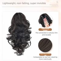Extensiones de cola de caballo, Clip de garra, peluca de cola de caballo, Clip en Natural, corto, ondulado, rizado, cola de caballo falsa y esponjosa, postizo para uso diario - details 5
