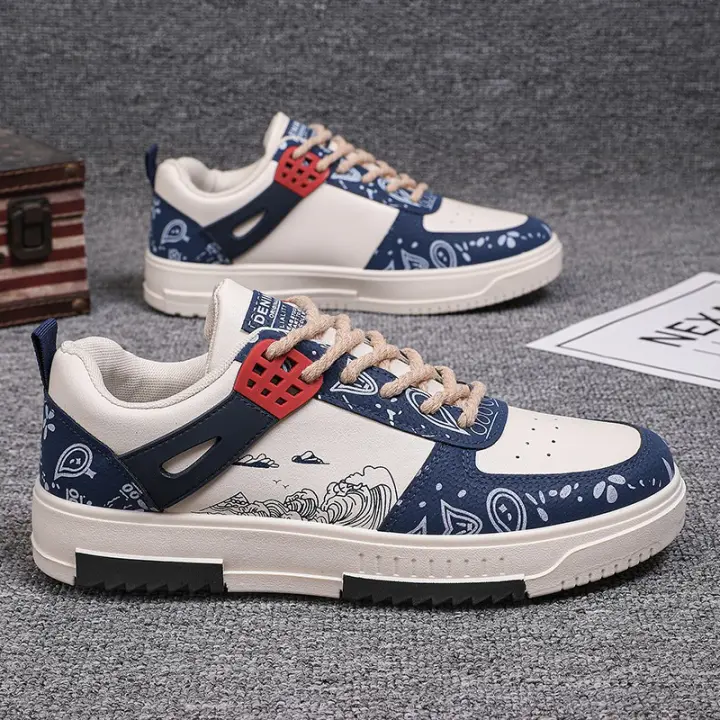 Guochao zapatos de hombre 2025 nueva tendencia de primavera versátil nicho original casual zapatos de junta plataforma antideslizante deportes marea zapatos - 1