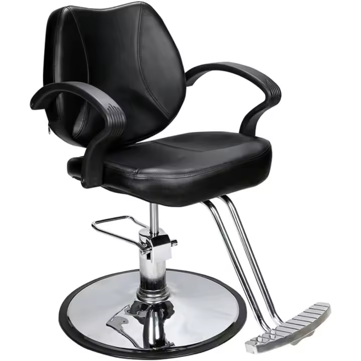Silla de peluquería, Acero, Negro, Talla única - 1
