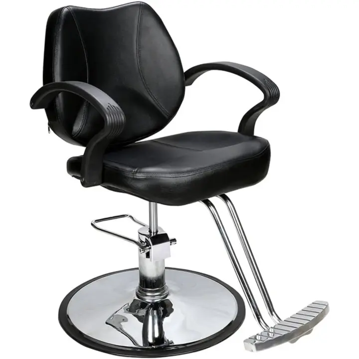 Silla de peluquería, Acero, Negro, Talla única - 1