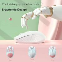 Ratón inalámbrico Bluetooth 5,2 2,4G de modo Dual, silencioso, recargable, para juegos, 1600DPI, para ordenador portátil, Win OS - details 5