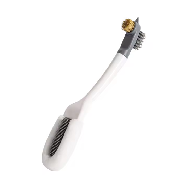 Cepillo de limpieza de zapatos de 5 lados, resistente al desgaste, cepillo de limpieza profunda para botas de cuero Suedes - 1