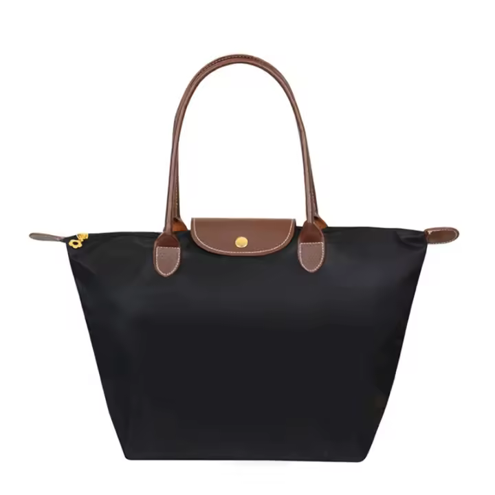 Bolso de mano de nailon para mujer, bolsa de hombro de gran capacidad, impermeable, para viaje, playa, compras - 1