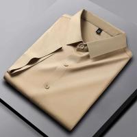 Nueva camisa de manga corta de negocios informal de color sólido, adecuada para hombres cómodos, libres y resistentes a las arrugas de todas las estaciones. - details 5