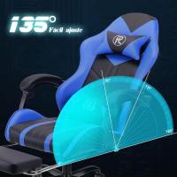 Silla Gaming Silla de Oficina Silla Giratoria Silla de Ordenador Silla de Tareas Silla de Escritorio Silla Ergonómica Silla de Carreras Silla de Cuero Silla PC Gaming (Rojo, con reposapiés) - details 39