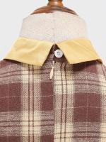2025 nuevo Hepburn Peter Pan Collar Otoño Invierno Rockabilly mujeres Vintage vestido Casual elegante algodón a cuadros plisado vestidos largos - details 15