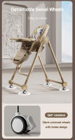 PANGDUBE Silla alta para bebé 2 en 1 para alimentar a bebé, mecedora para dormir, cuna para bebé, silla plegable para cenar con 4 ruedas, 2 cojines, 2 bandejas - details 10