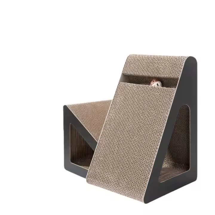 Tablero de garra grande Vertical duradero que no se desprende, nido de papel corrugado para rascar, suministros de juguetes para gatos - 1