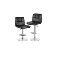 Taburete de Bar de Juguete de Juego de 2 Altos Taburetes de Cocina de Cuero Sintético - details 11