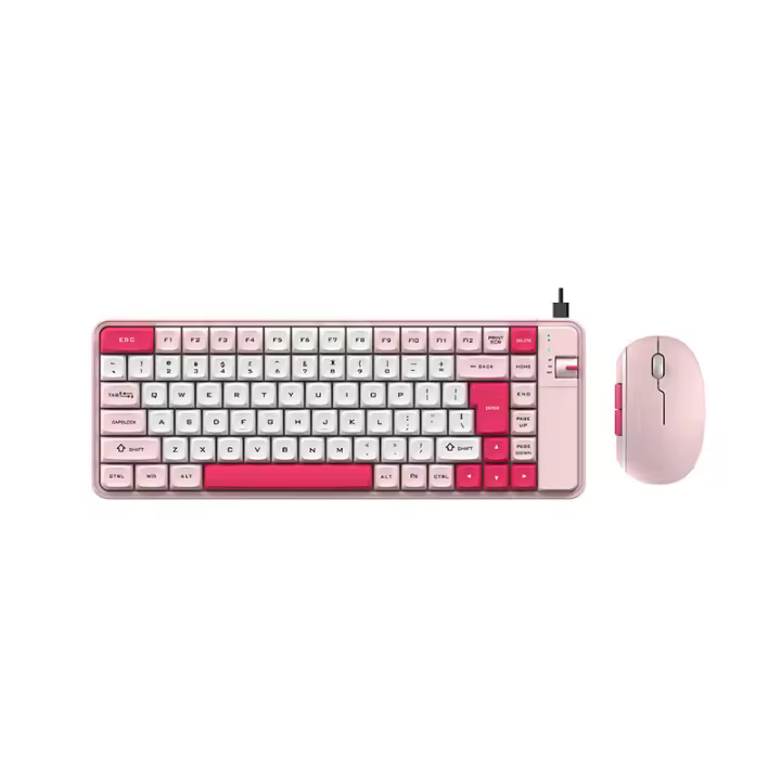 Juego de teclado y mouse en color de modo dual para entretenimiento en la oficina. - 1