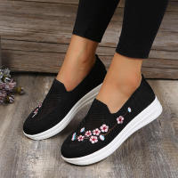 Zapatillas de deporte de malla transpirable para mujer, zapatos cómodos con flores, suaves y sólidos, a la moda, ligeros, 2022 - details 11
