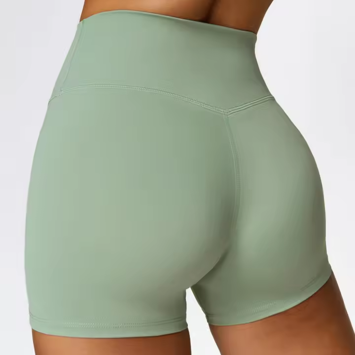 Pantalones cortos deportivos para mujer, mallas para Yoga, pantalones cortos para correr, a prueba de sentadillas, cintura alta, pantalones cortos ajustados para Fitness, pantalones cortos de entrenamiento con realce para ciclismo y gimnasio - 1