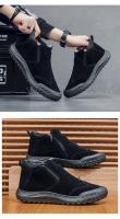 Botas cortas para hombre con aislamiento de felpa, zapatos informales, botas de nieve antideslizantes de suela gruesa, zapatos de algodón para invierno al aire libre, botines para hombre - details 11