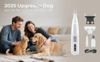 Recortadora de patas para mascotas, cortapelos para perros, afeitadora para gatos, recortadora eléctrica de patas para perros 3 en 1, recargable, impermeable con luz LED, afeitadora para mascotas de poco ruido para patas, ojos, orejas, cara, caderas - details 0