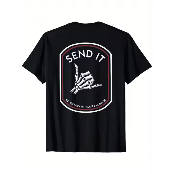 Algodón, Top creativo para hombres, camiseta informal de manga corta con cuello redondo, ropa de hombre para verano al aire libre - 1