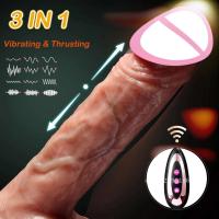 Consolador grande vibrador recargable Artificial telescópico oscilación silicona consoladores con calefacción Control remoto mujeres para vibradores - details 0