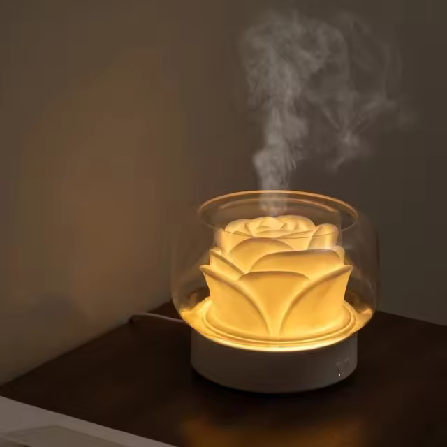 Difusor aromático sin BPA 400ml Mountain View aceite esencial difusor de aromaterapia con humididiviador de lámparas LED de color cálido - 1