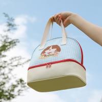 Bolsa de almuerzo de dibujos animados de doble capa, bolsa térmica aislada de gran capacidad para Picnic, bolsa de mano aislada a prueba de fugas para niñas - details 5