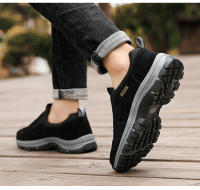 Zapatos de senderismo de marca para hombre, zapatos de Trekking al aire libre de cuero de ante, zapatillas de entrenamiento ligeras antideslizantes, zapatos de escalada para caminar - details 11