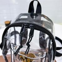 Mochila transparente de PVC portátil, bolso de gelatina de moda de estilo coreano de gran capacidad, bolso cruzado con corazón de amor para exteriores - details 12