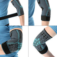 1Pair Sports Adjustable Elbow Compression Support Elbow Brace Sleeves with Strap for Fitness Running Basketball Volleyball - details 10