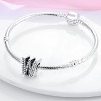 LAZA-abalorio de plata de ley 925 con 26 letras del alfabeto, abalorio de A-Z con nombre, compatible con Pulsera Original, collar, colgante, regalo de joyería - details 134