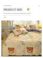 Juego de funda de edredón de terciopelo con funda de almohada, ropa de cama gruesa y cálida de invierno, edredón doble, tamaño Queen, Color sólido - details 8
