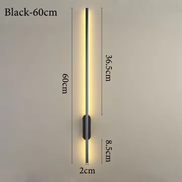 Lámpara De Pared Lineal Moderna, Decoración Minimalista Para El Hogar, Luz LED De Pared - 1