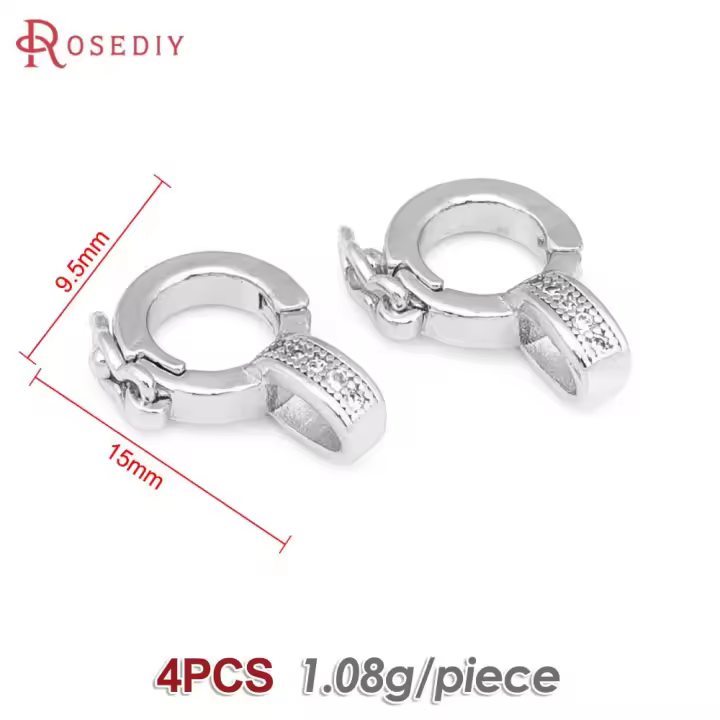 Colgantes de Brasso de Oro 18K Clips de Conexión de Circonio Suministros de Hacer Joyas - 1