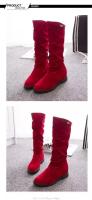 Ots de tacón informal de media varilla para mujer, punta redonda, terciopelo mate, otoño e invierno, nuevo - details 25