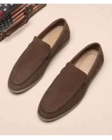 Zapatos de conducción informales transpirables de corte bajo de cuero, zapatos de vestir redondos - details 3